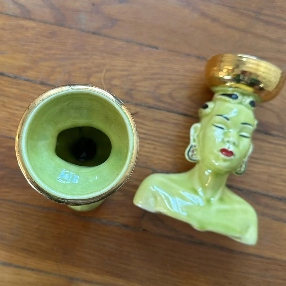 1950's Nubian African MCM head vases